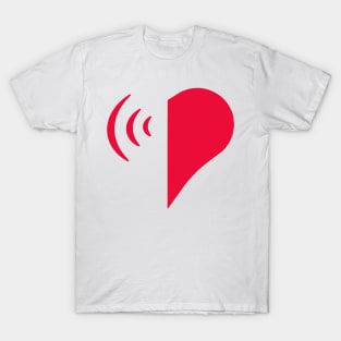 Half-heart radar v.1 (red) T-Shirt